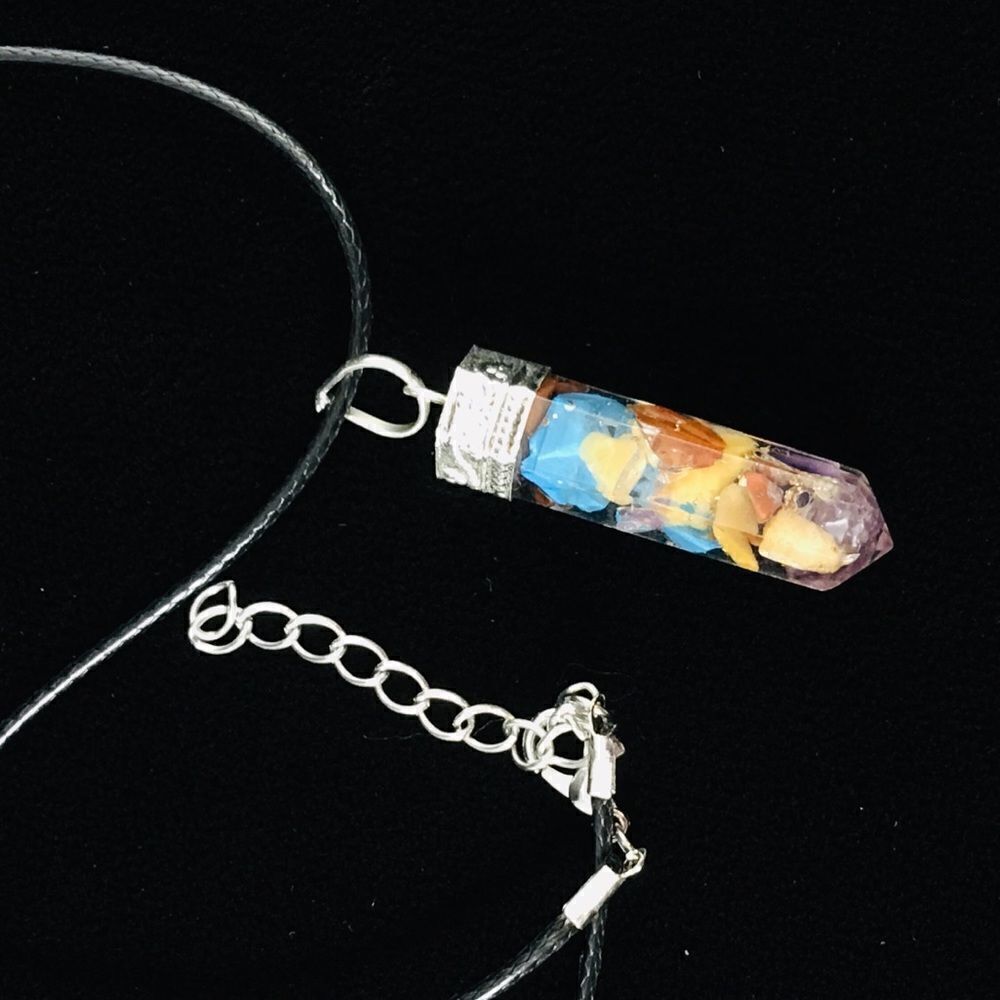 Orgone point pendant necklace